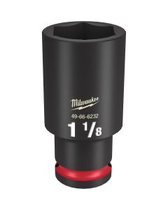 MLW49-66-6232 image(1) - Milwaukee Tool SHOCKWAVE Impact Duty  1/2"Drive 1-1/8" Deep 6 Point Socket