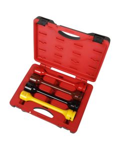 INT40400 image(0) - American Forge & Foundry American Forge & Foundry AFF - Limiting Torque Socket Set - 1" Drive - 4 Pc. - 1 1/4"(250 Ft/Lbs), 33mm-1 5/16"(475 Ft/Lbs), 1 1/2"(475 Ft/Lbs), 13/16"(475 Ft/Lbs)