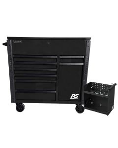 HOMBK06044080 image(0) - 44" 8-Drawer Service Cart w/Power Tool Holder Drawer- Black