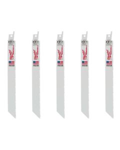 MLW48-00-5093 image(1) - Milwaukee Tool 8" 8/12 TPI SAWZALL Blades (5 Pk)