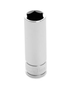 WLMW36411 image(0) - Wilmar Corp. / Performance Tool 1/4'' Dr 6pt Deep Socket 11mm