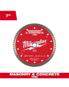 MLW49-93-9407 image(0) - Milwaukee Tool 7 inch Turbo Masonry and Concrete Diamond Blade