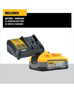 DWTDCBP520C image(0) - DeWalt SHELL POWERSTACK 5AH STARTER KIT