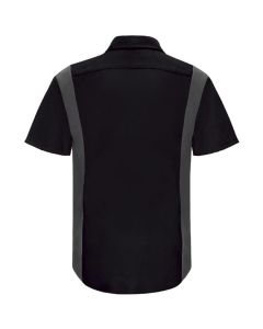 VFISY32BC-RG-M image(0) - Workwear Outfitters Men's Long Sleeve Perform Plus Shop Shirt w/ Oilblok Tech Black/Charcoal, Medium