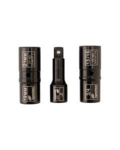 IRTSK4C3FN image(1) - Ingersoll Rand 1/2" Drive Hex SAE Lugnut Service Flip Impact Socket Set, 3-Piece