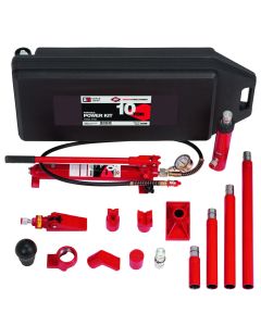 INT817SD image(0) - American Forge & Foundry Collision & Body Repair Kit - 10 Ton Capacity - 17 pc Kit - With 2 Speed Quick Pump - Includes Pressure Guage - SUPER DUTY