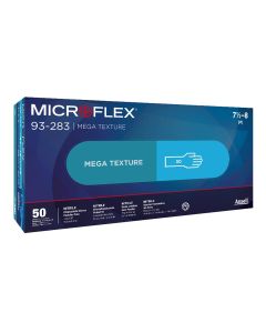 Microflex 93-283 MEGA TXT GLOVES BLUE 3XL (11.5-12)