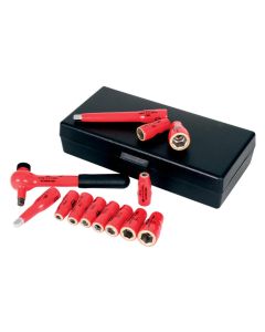 Wiha Tools 13 Piece Insulated Socket Set 1/4" Drive - Metric