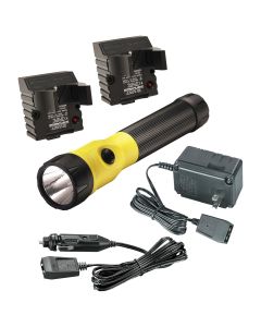 STL76163 image(0) - Streamlight 485 Lumen PolyStinger LED Flashlight - 120V/100V AC/12V DC - 2 Holders - Yellow