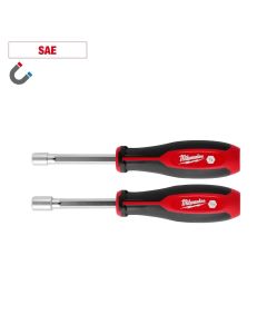 MLW48-22-2542 image(0) - Milwaukee Tool 2pc SAE HollowCore Magnetic Nut Driver Set
