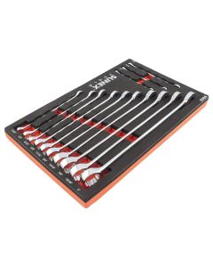 SUNEX 13 Pc. V-Groove SAE Wrench Set in EVA Foam 1/4"-1"