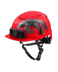 MLW48-73-1372 image(0) - Milwaukee Tool BOLT Red Front Brim Vented Safety Helmet with IMPACT ARMOR Liner (USA) - Type 2, Class C