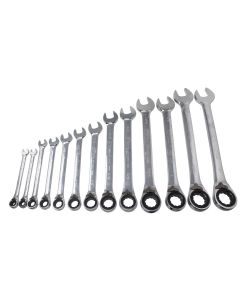 KTI45900 image(8) - K Tool International Wrench Set 13 Piece SAE Ratcheting Reversible