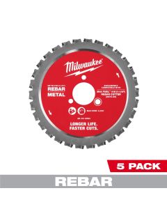 MLW48-40-4065 image(0) - Milwaukee Tool Number 10 (1-1/4 inch) Rebar Cutting Blade - 5 PK