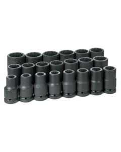 GRE9121D image(0) - Grey Pneumatic 1" Drive 21 Piece Deep Fractional Set 3/4" to 2" - 12 Point