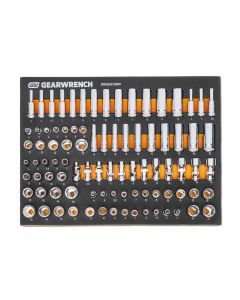 KDTGWMSSKT14MM image(0) - GearWrench 89 Piece 1/4" Drive Master Metric Socket Set in Foam Storage Tray