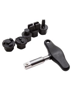 JSP42439 image(0) - J S Products (steelman) 6-Piece Oil Drain Plug Wrench Kit