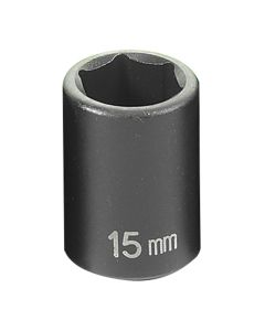 GRE1015M image(0) - Grey Pneumatic 3/8" Drive x 15mm Standard Socket