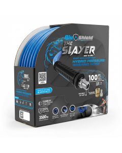 BLBPWHY38100-CP image(0) - BluBird Blu Shield The Slayer Hybrid Pressure Washing Hose 3/8" X 100'
