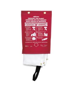 SRWS97450 image(0) - Sellstrom 100% Fiberglass High Temp Emergency Fire Blanket in Red vinyl hanging pouch with carrying handles