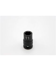 VIM Tools 11 mm X 3/8 Inch Drive CR-MO Impact Socket - Shallow