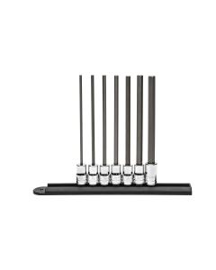 KDT82537 image(0) - GearWrench 7 Piece 3/8 Inch Drive Long Length Hex Bit SAE Socket Set