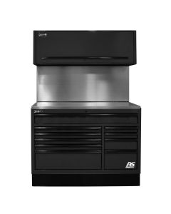 Homak Manufacturing 54 in. CTS Centralized Tool Storage with Solid Back Splash Set, Black