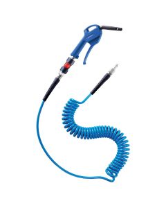 Prevost 1/4" ID x 26' Coil hose with 1/4" prevoS1 Automotive safety coupling, 27202 OSHA blow gun and 1/4" plug