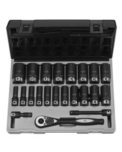 GRE82622D image(0) - Grey Pneumatic 1/2" Drive 22 Piece Fractional Deep Duo-Socket Set - 6 Point