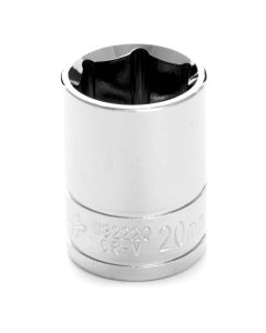 WLMW32220 image(0) - Wilmar Corp. / Performance Tool 1/2" Dr 6pt Std. Socket 20mm