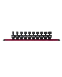 SUN3657 image(1) - SUNEX 3/8" Drive 10 Piece Metric Universal Impact Socket
