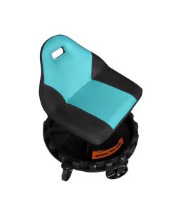 TRX2-707 image(0) - Traxion 2-707 ProGear Mobile Rolling Gear Race Seat with Tray and Five All Terrain Casters - Aqua
