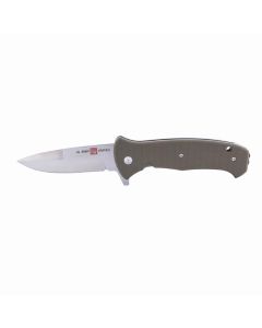 SUNAMK2210 image(0) - SUNEX AL Mar SERE 2020 OD Green Assisted Open Liner Lock D2 3.6 Inch Satin Finish Plain Edge Talon Blade with G10 Handle Tactical Folding Knive - Olive Drab Green