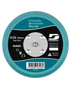 DYB56106 image(2) - Dynabrade Vinyl-Face 3/8" Urethane Med-Density 5/16" 24-Male Thread 5" Dia Non-Vacuum Disc Pad