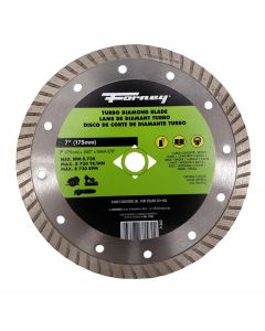 Forney Industries Diamond Cut-Off Blade, Turbo, 7 in