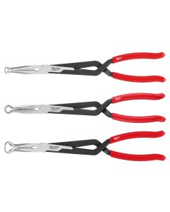 MLW48-22-6563 image(1) - Milwaukee Tool 3PC Long Reach Hose Grip Pliers Set