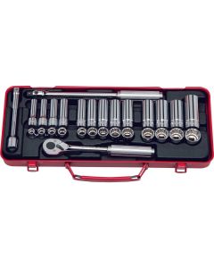 Ko-ken USA 3277 3/8 Sq. Dr. Socket set   6, 12 point   29 pieces