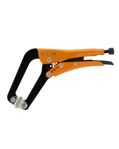 ANGGR233A06 image(0) - Anglo American Grip-On 233A06 6-Inch Angled Self-Adapting Jaws Locking Pliers with Swivel Tips - Orange