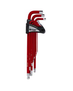 TITAN 13 Pc. Xtra Long Arm Ball End Hex Key Set (Sae)