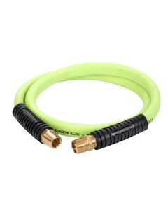 LEGHFZ1204YW4S image(0) - Legacy Manufacturing Flexzilla Whip Hose with Swivel, 1/2" x 4', 1/2" MNPT Swivel x 1/2" MNPT Fittings