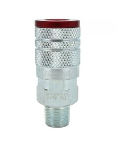 MILS715-5 image(0) - Milton Industries ColorFit Couplrs, M-style Red, 1/4" MNPT qty 5