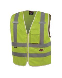SRWV1025260U-S image(0) - Pioneer Pioneer - Mesh 8-Pocket Safety Vest - Hi-Vis Yellow/Green - Size Small