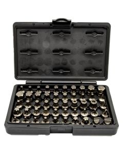VIM Tools Impact Master Set, 50 Piece, Half Cut TORX, Hex, Flat, Philips, & XZN Drivers, 3/8 Inch Square Drive