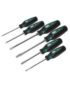 SKT86336 image(0) - S K Hand Tools 6-Piece Cushion Grip Automotive Screwdriver Set
