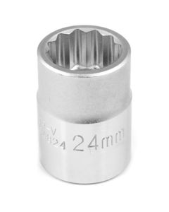 WLMW34824 image(0) - Wilmar Corp. / Performance Tool 3/4" Dr 12pt Std Socket 24mm