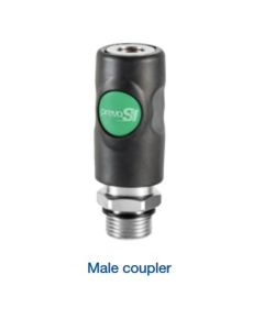 Prevost 1/4 Inch Male NPT PrevoS1 ESI 07 High Flow 3/8 Inch Composite Body Coupler on Plate for Compressed Air