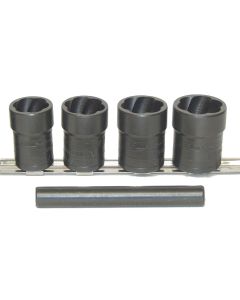 LTI4240 image(0) - Milton Industries LTI Tool By MIlton 5 Piece Locking Lugnut Twist Socket Removal Kit. Includes Twist Sockets 4400-30; -35; -50; -70 & Pu