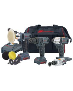 IRTIQV12-401 image(1) - Ingersoll Rand 4 Piece Driver, Polisher/Sander, Ratchet and Drill