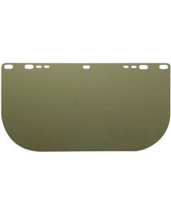 SRW29100 image(0) - Jackson Safety Replacement Windows for F20 Polycarbonate Face Shields - Dark Green - 8" x 15.5" x.040" - E Shaped - Unbound