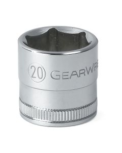 KDT80330 image(0) - GearWrench 3/8 Inch Drive 6 Point Standard Metric Socket 20mm